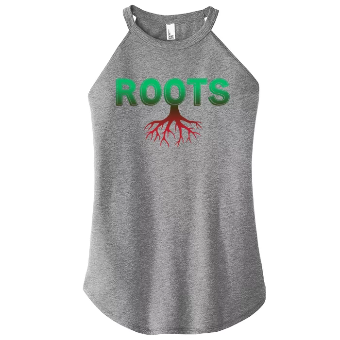 African Roots Powerful Tree Cool Black History Month Gift Meaningful Gift Women’s Perfect Tri Rocker Tank