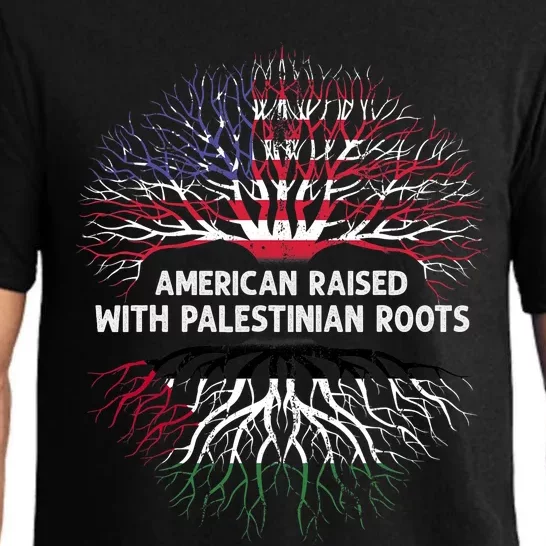 American Raised Palestinian Roots Usa Gaza Palestine Flag Pajama Set