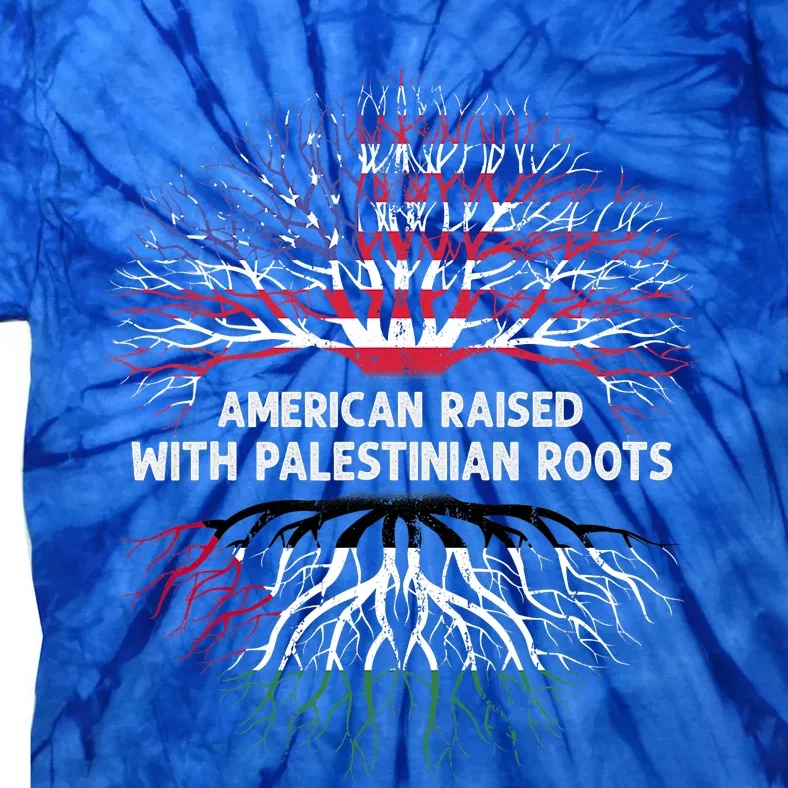 American Raised Palestinian Roots Usa Gaza Palestine Flag Tie-Dye T-Shirt