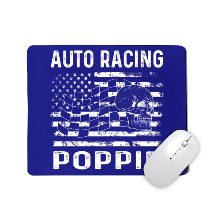 Auto Racing Poppie Dad Usa Flag 4th Of July Great Gift Mousepad