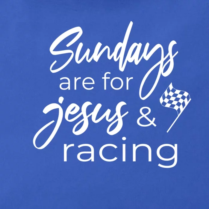 Auto Racing Quote Sundays Are For Jesus And Racing Gift Zip Tote Bag