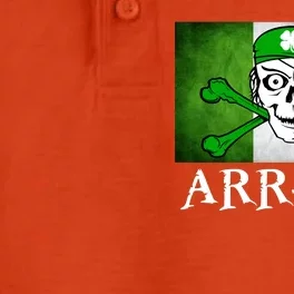 Arr-ish Irish Pirate St. Patrick's Day Flag Dry Zone Grid Performance Polo