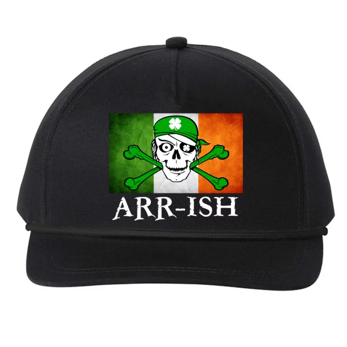 Arr-ish Irish Pirate St. Patrick's Day Flag Snapback Five-Panel Rope Hat