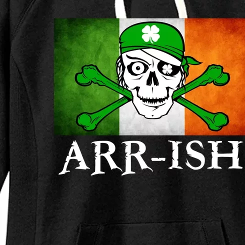 Arr-ish Irish Pirate St. Patrick's Day Flag Women's Fleece Hoodie