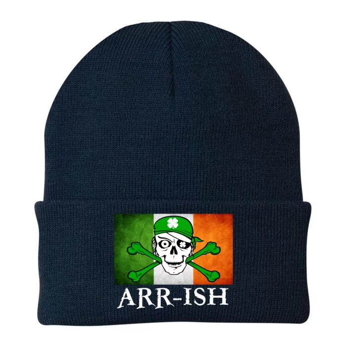 Arr-ish Irish Pirate St. Patrick's Day Flag Knit Cap Winter Beanie