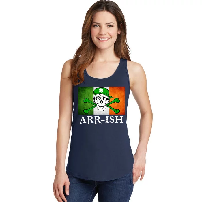 Arr-ish Irish Pirate St. Patrick's Day Flag Ladies Essential Tank