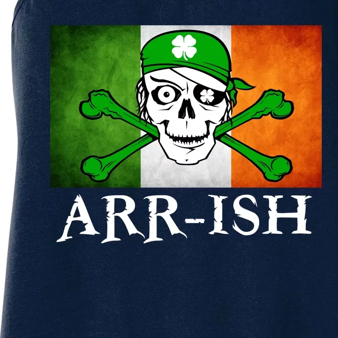 Arr-ish Irish Pirate St. Patrick's Day Flag Women's Racerback Tank