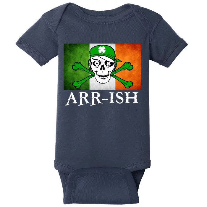 Arr-ish Irish Pirate St. Patrick's Day Flag Baby Bodysuit