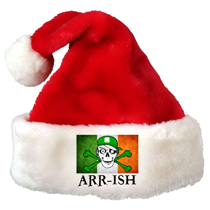 Arr-ish Irish Pirate St. Patrick's Day Flag Premium Christmas Santa Hat