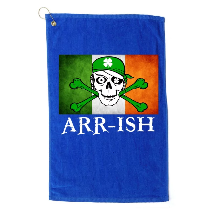 Arr-ish Irish Pirate St. Patrick's Day Flag Platinum Collection Golf Towel