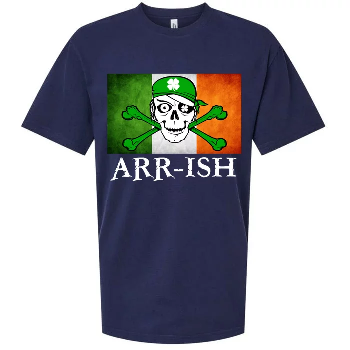 Arr-ish Irish Pirate St. Patrick's Day Flag Sueded Cloud Jersey T-Shirt