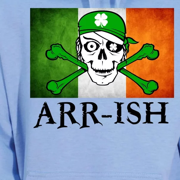 Arr-ish Irish Pirate St. Patrick's Day Flag Unisex Surf Hoodie