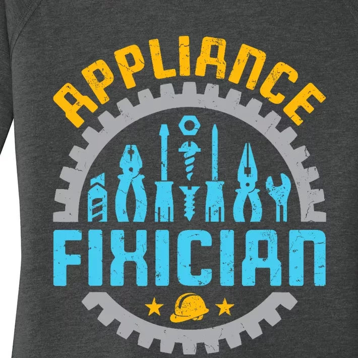 Appliance Repair Repairman Fixer Funny Technician Women's Perfect Tri Tunic Long Sleeve Shirt