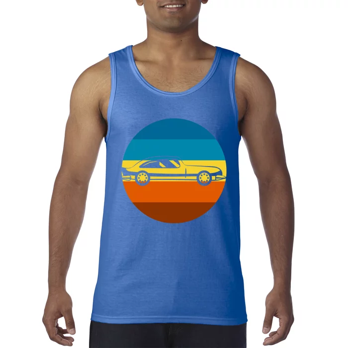 Auto Racing Retro Sunset For Car Racer Gift Tank Top