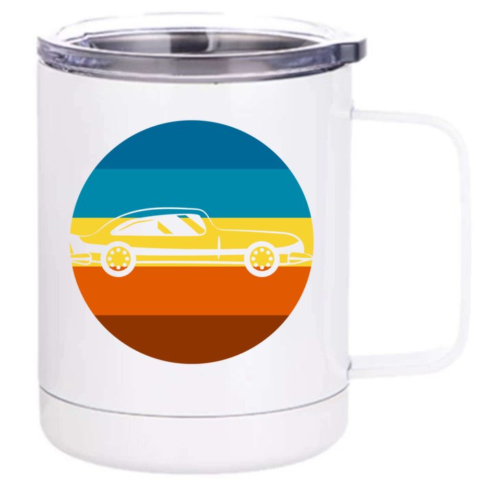 Auto Racing Retro Sunset For Car Racer Gift Front & Back 12oz Stainless Steel Tumbler Cup