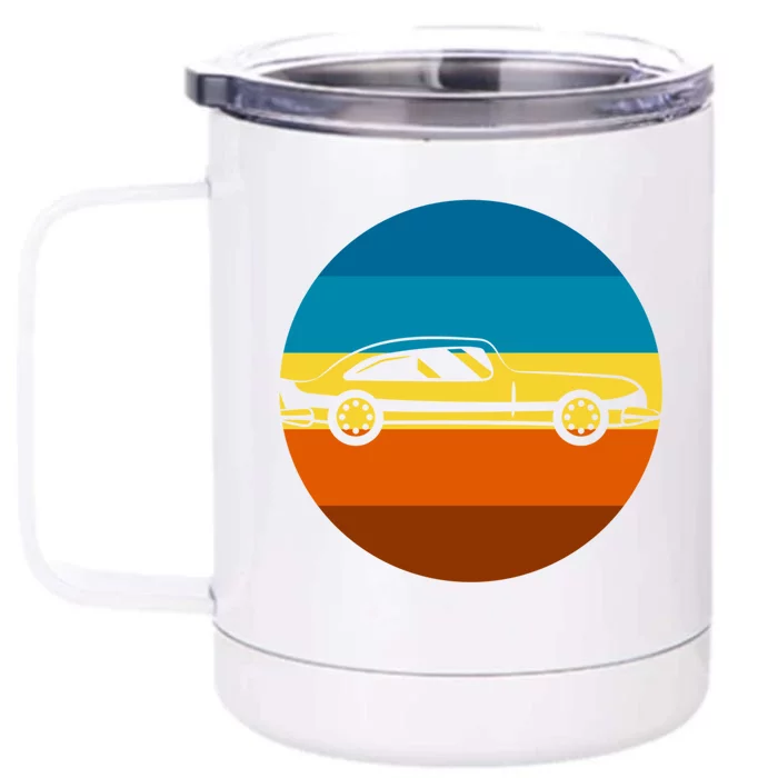 Auto Racing Retro Sunset For Car Racer Gift Front & Back 12oz Stainless Steel Tumbler Cup