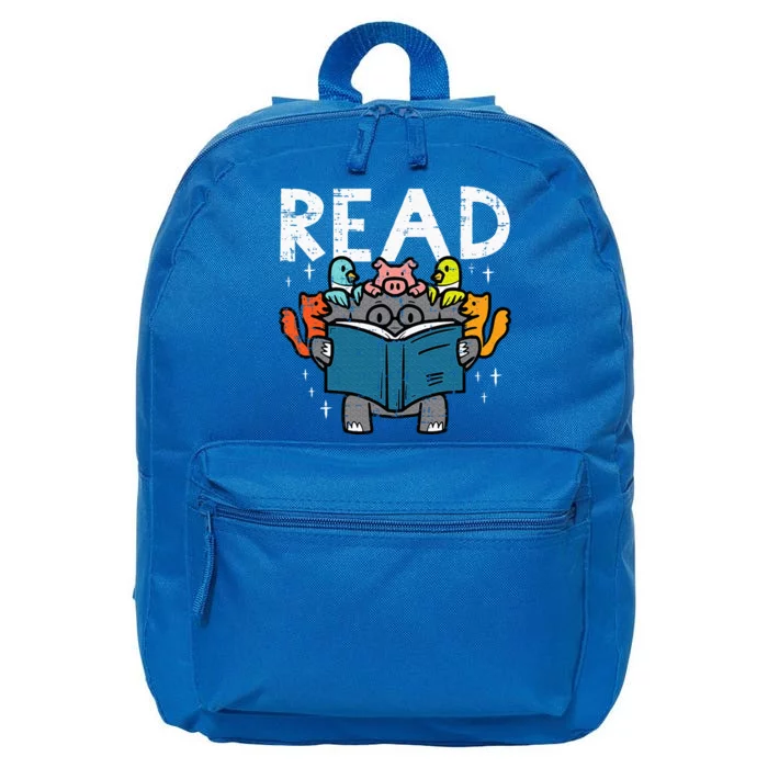 Animals Read Reading Book Librarian Across America 16 in Basic Backpack