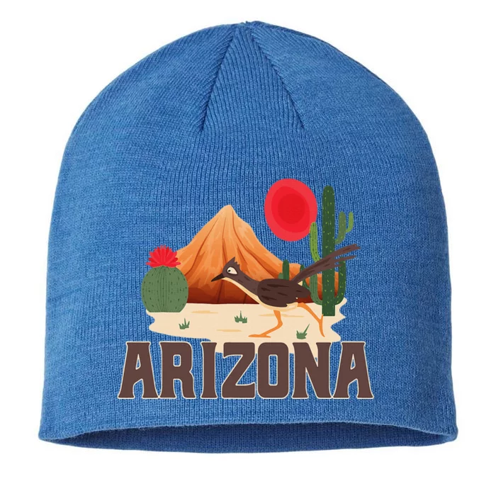 Arizona Roadrunner Retro Boho Desert Cactus 8 1/2in Sustainable Knit Beanie