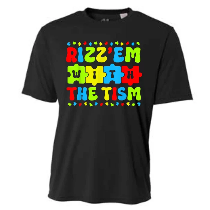 Autistic Rizz Rizzem With The Tism Meme Autism Awareness Cooling Performance Crew T-Shirt