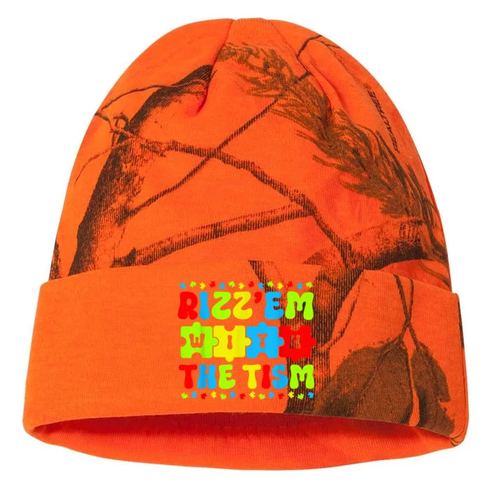 Autistic Rizz Rizzem With The Tism Meme Autism Awareness Kati - 12in Camo Beanie