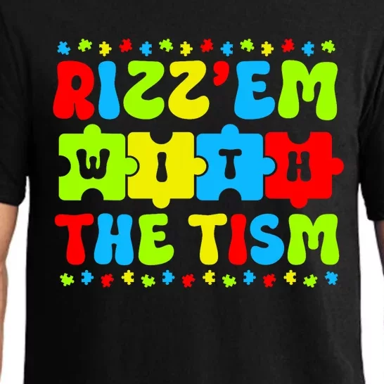 Autistic Rizz RizzEm With The Tism Meme Autism Awareness Pajama Set