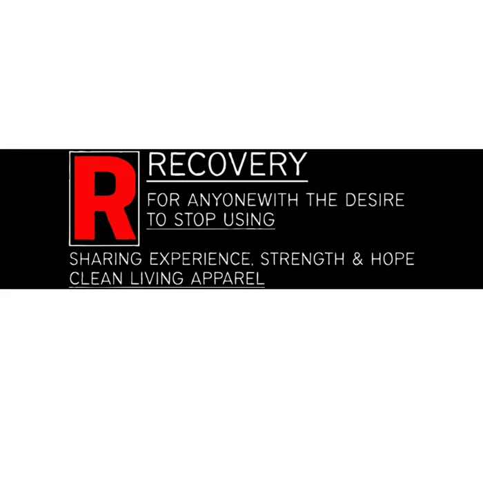 Addiction Recovery Rated Bumper Sticker