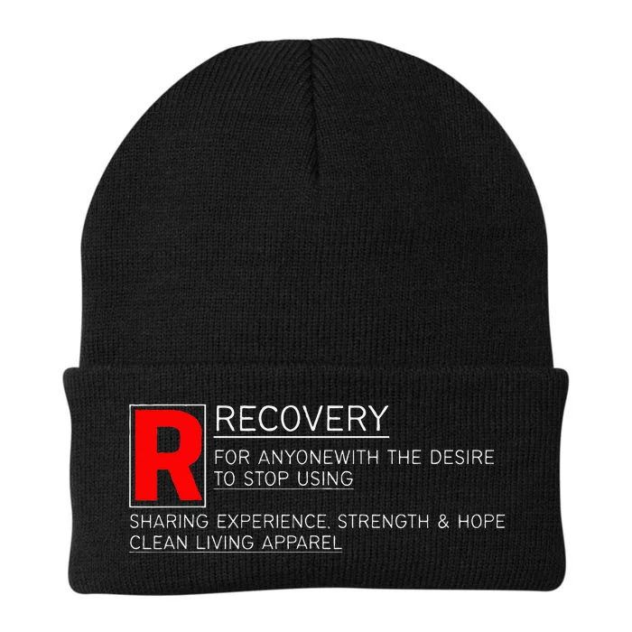 Addiction Recovery Rated Knit Cap Winter Beanie