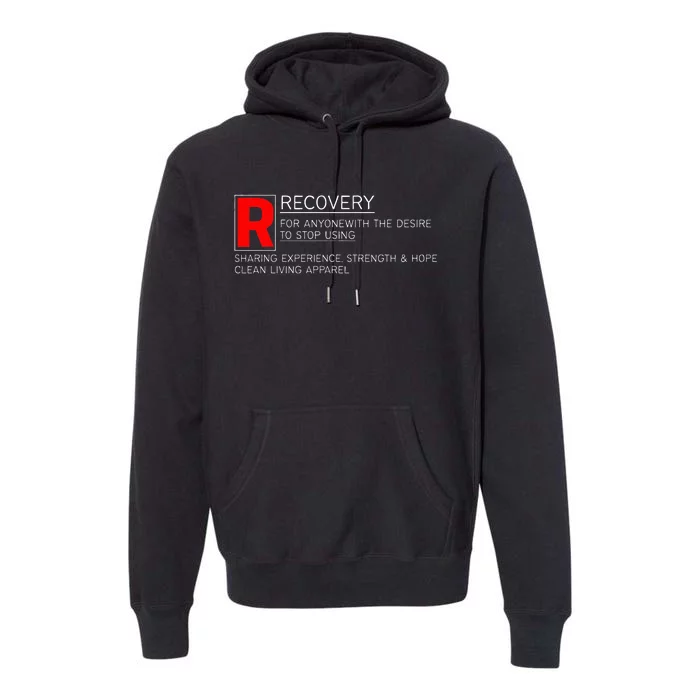 Addiction Recovery Rated Premium Hoodie