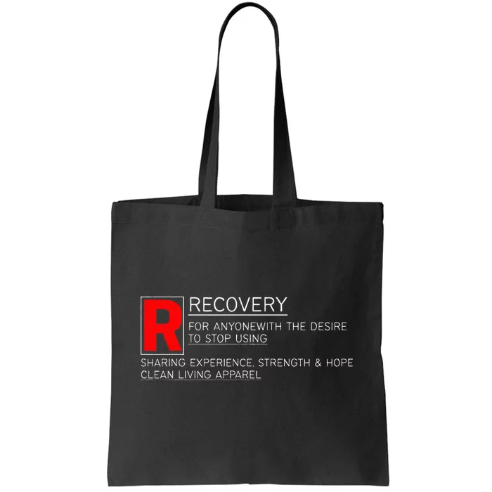 Addiction Recovery Rated Tote Bag