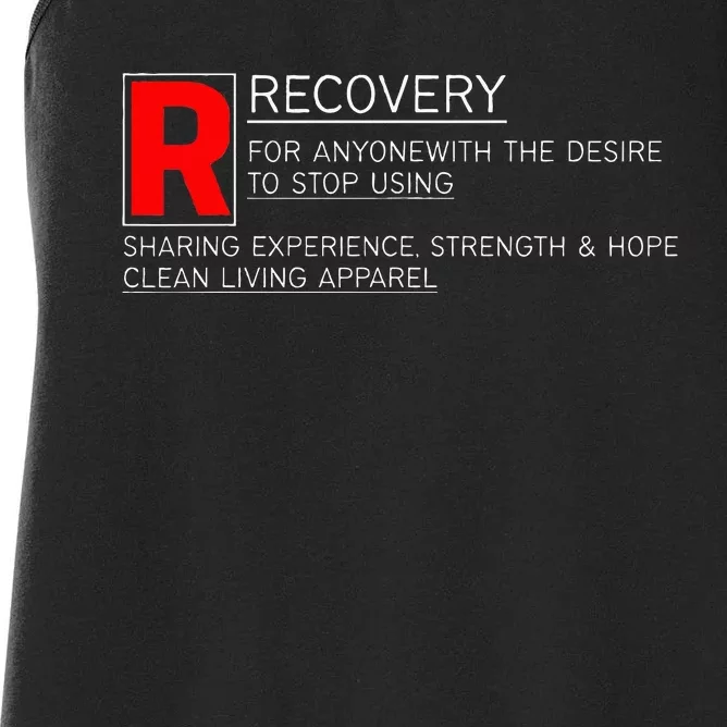 Addiction Recovery Rated Women's Racerback Tank