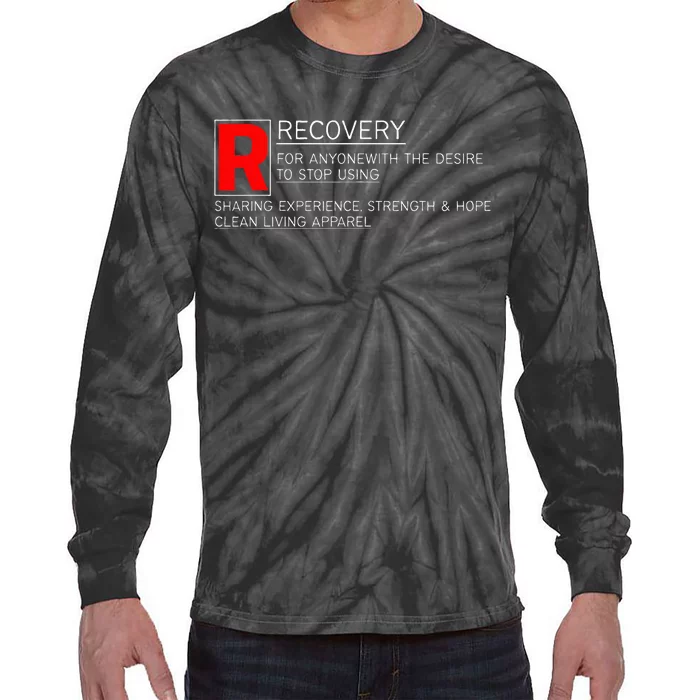 Addiction Recovery Rated Tie-Dye Long Sleeve Shirt