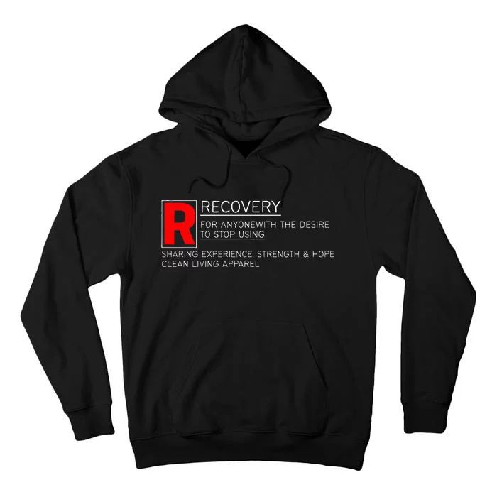 Addiction Recovery Rated Tall Hoodie