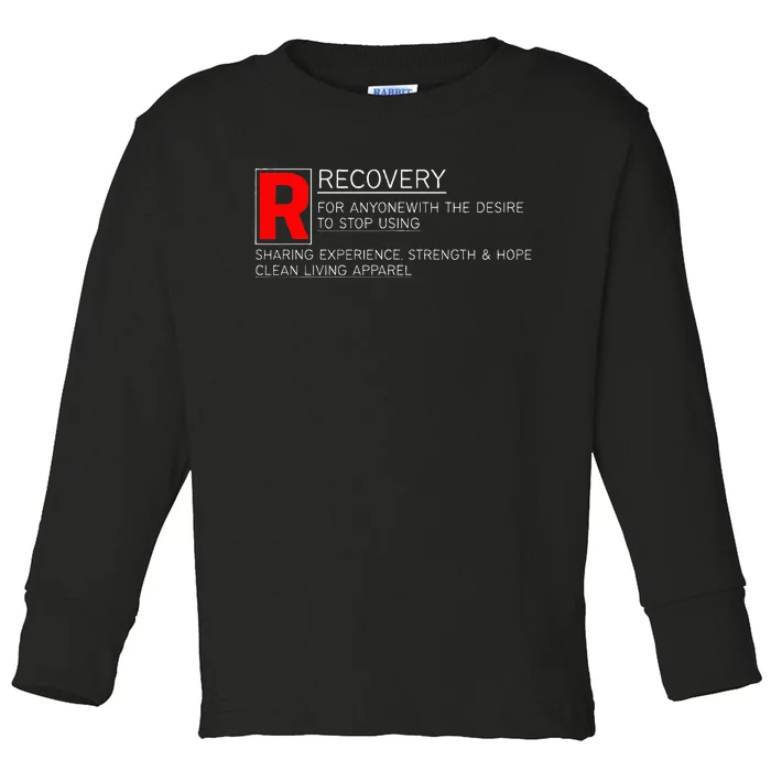 Addiction Recovery Rated Toddler Long Sleeve Shirt