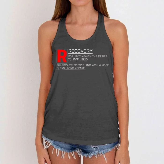 Addiction Recovery Rated Women's Knotted Racerback Tank