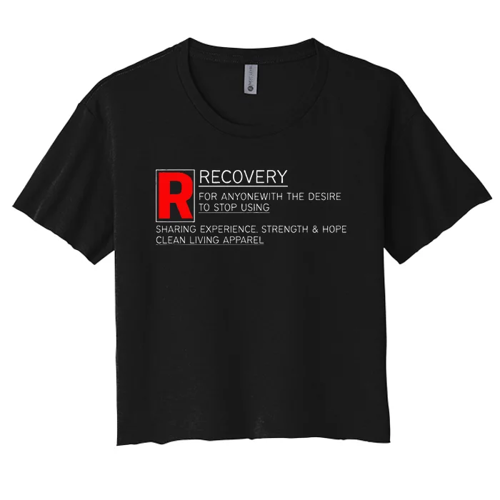 Addiction Recovery Rated Women's Crop Top Tee