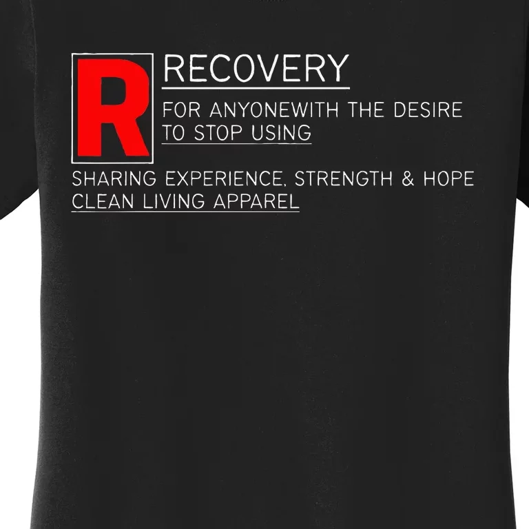 Addiction Recovery Rated Women's T-Shirt