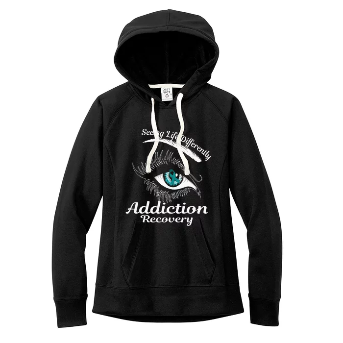 Addiction Recovery Ribbon Recovered To Addiction Women's Fleece Hoodie