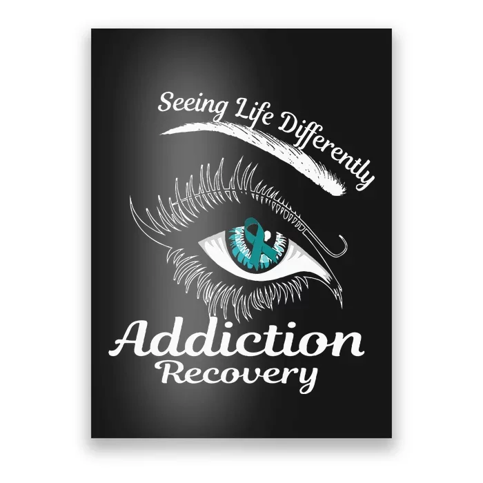 Addiction Recovery Ribbon Recovered To Addiction Poster