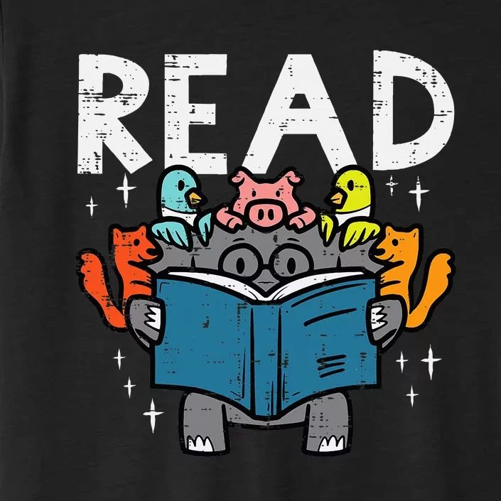 Animals Read Reading Book Librarian Across America ChromaSoft Performance T-Shirt