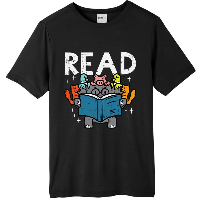 Animals Read Reading Book Librarian Across America ChromaSoft Performance T-Shirt