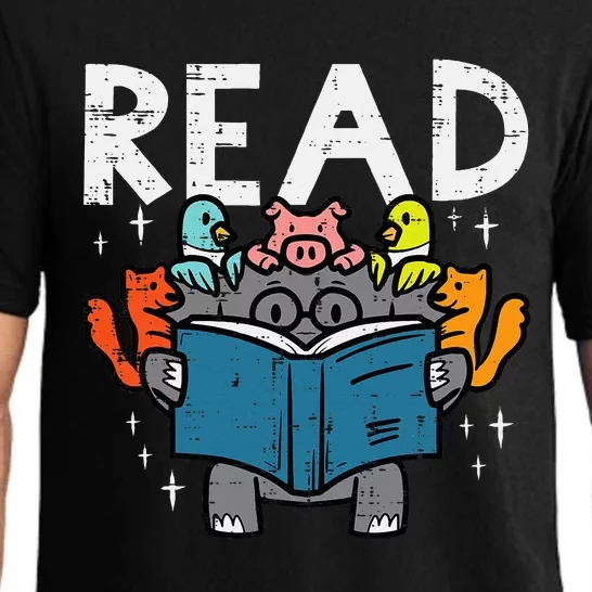 Animals Read Reading Book Librarian Across America Pajama Set