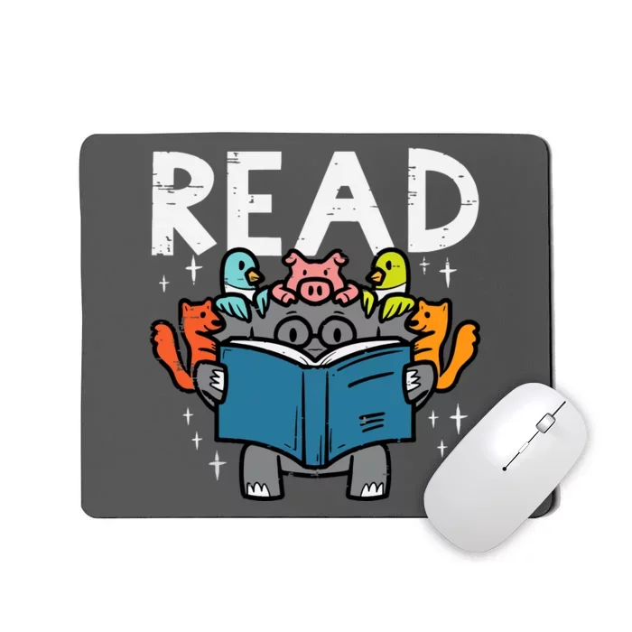 Animals Read Reading Book Librarian Across America Mousepad