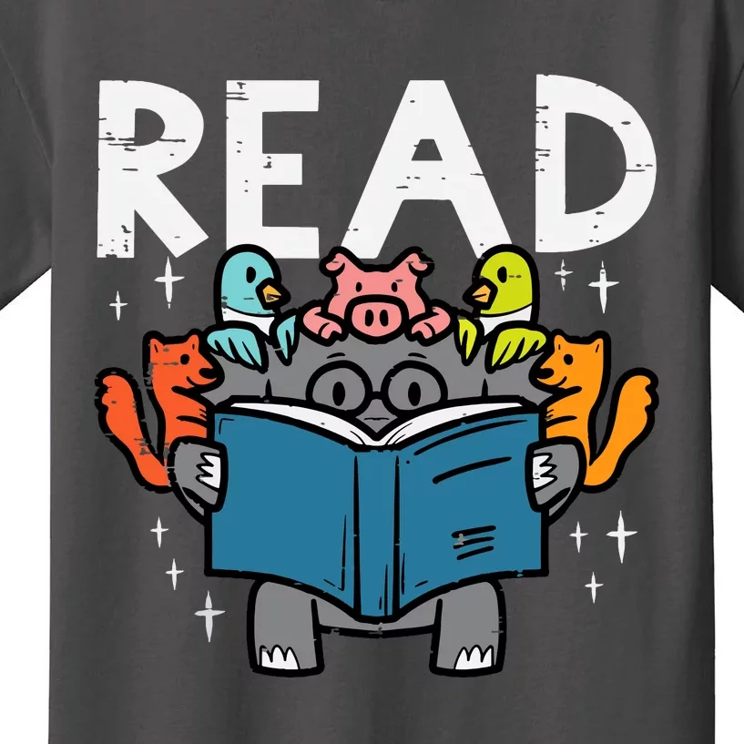 Animals Read Reading Book Librarian Across America Kids T-Shirt