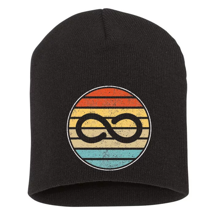 Autism Rights Retro Vintage Infinity – Autism Awareness Short Acrylic Beanie