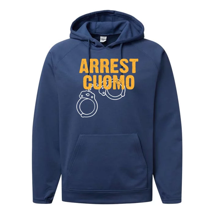 Arrest Cuomo Andrew Cuomo Resigns Performance Fleece Hoodie