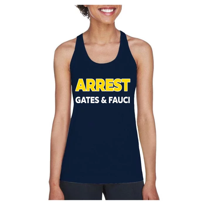 Arrest Gates And Fauci Women's Racerback Tank