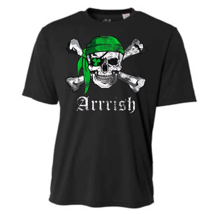 Arrrish Irish Pirate Skull Clover Cooling Performance Crew T-Shirt