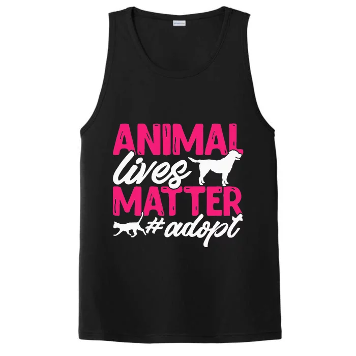 Animal Rescue Shelter Animal Lives Matter Adopt Performance Tank