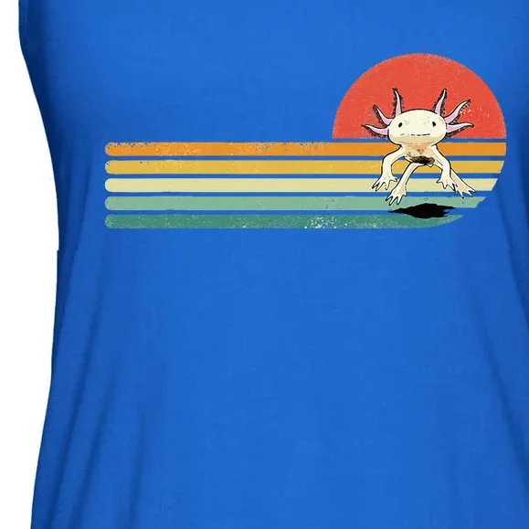 Axolotl Retro Style Animal Amphibian Pet Axolotl Lover Ladies Essential Flowy Tank