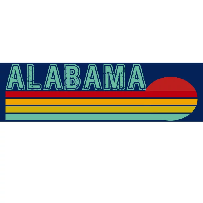 Alabama Retro Style Bumper Sticker